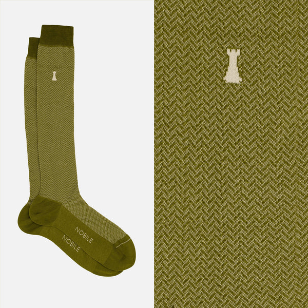 Freud - Long sock with herringbone design