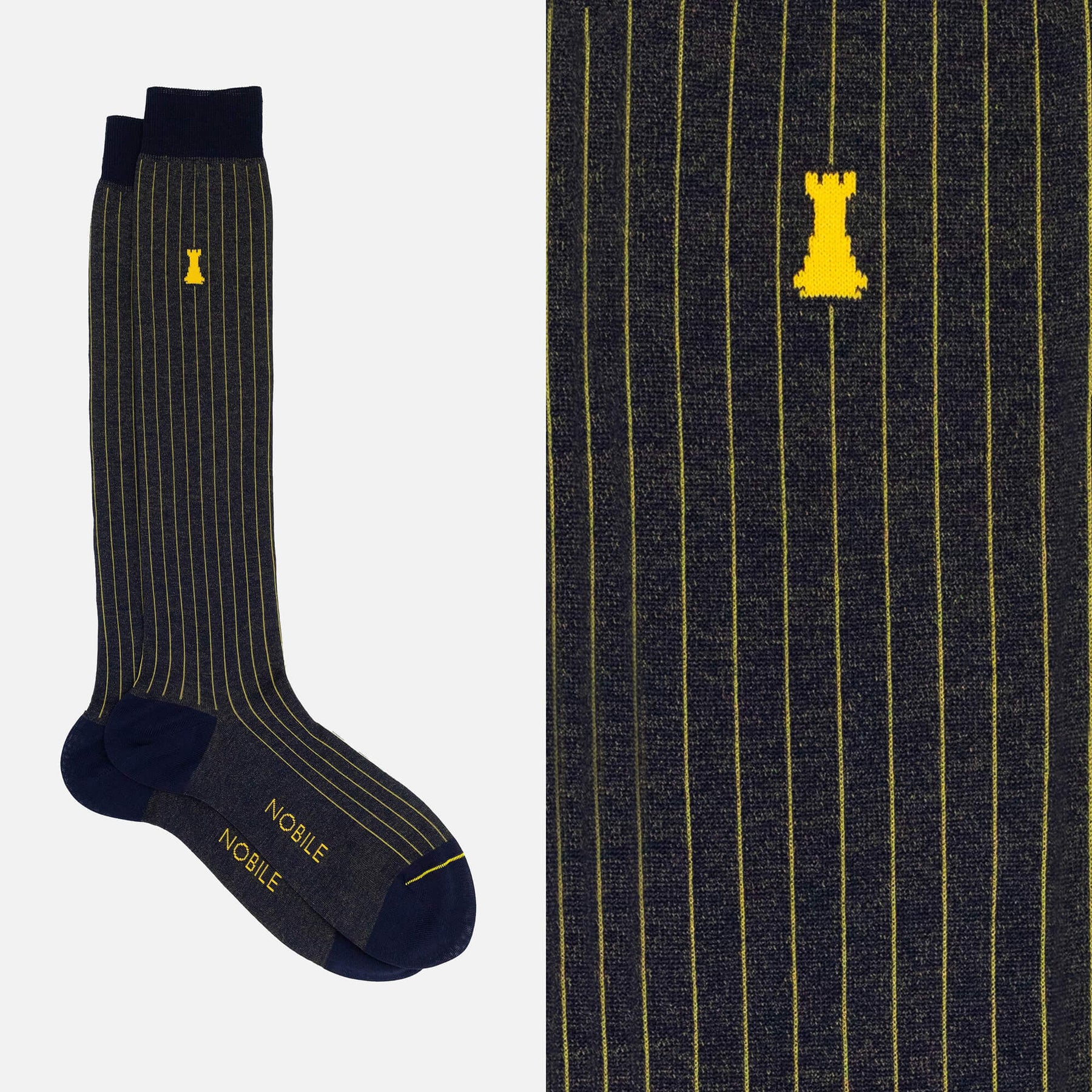 Boîte de 12 paires de chaussettes longues - Micro-rib Noble