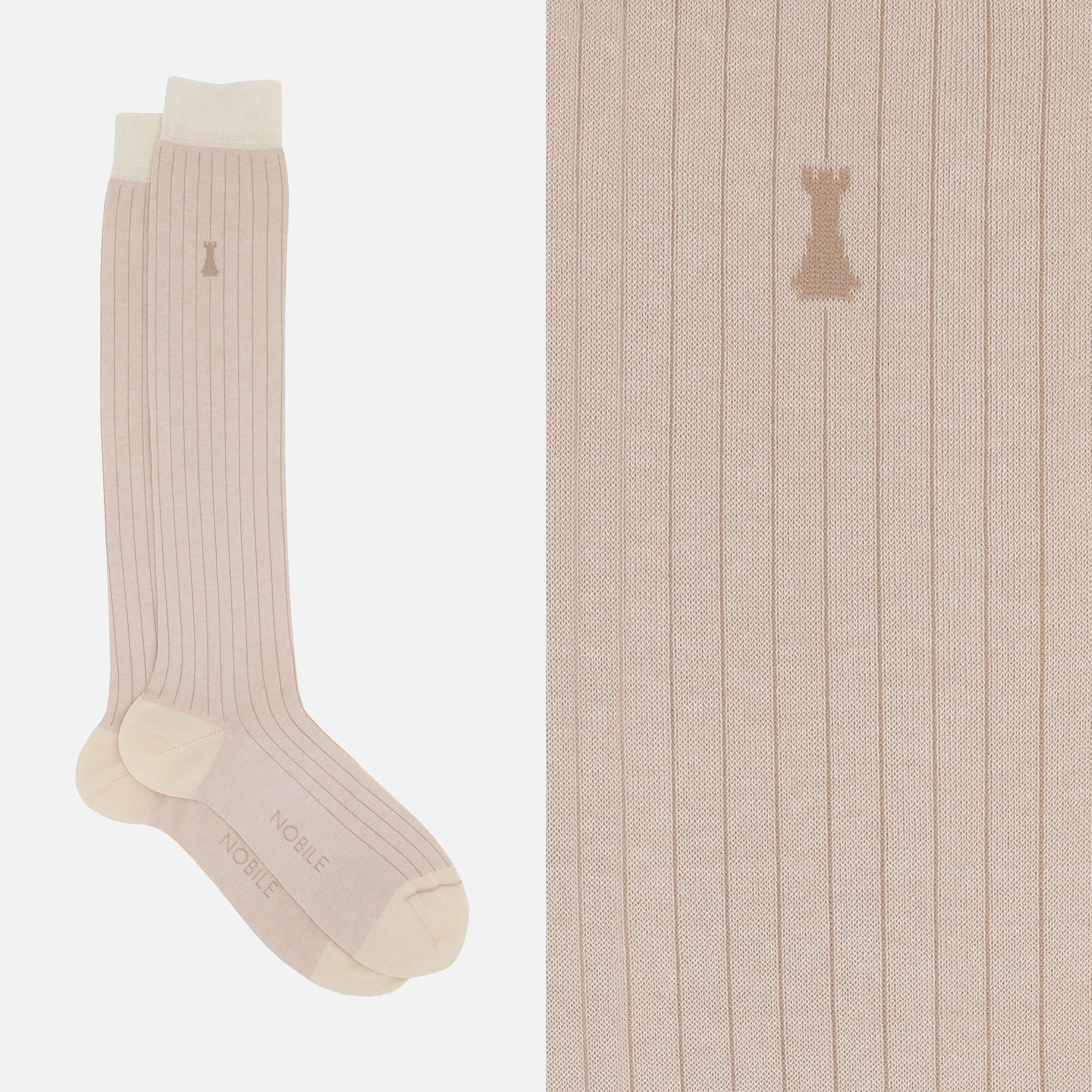 Box of 12 pairs of long socks - Noble Micro-rib
