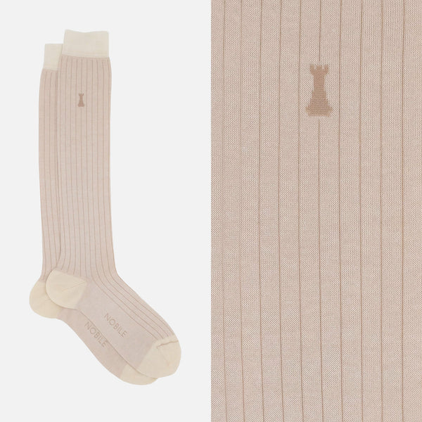 Box of 12 pairs of long socks - Noble Micro-rib
