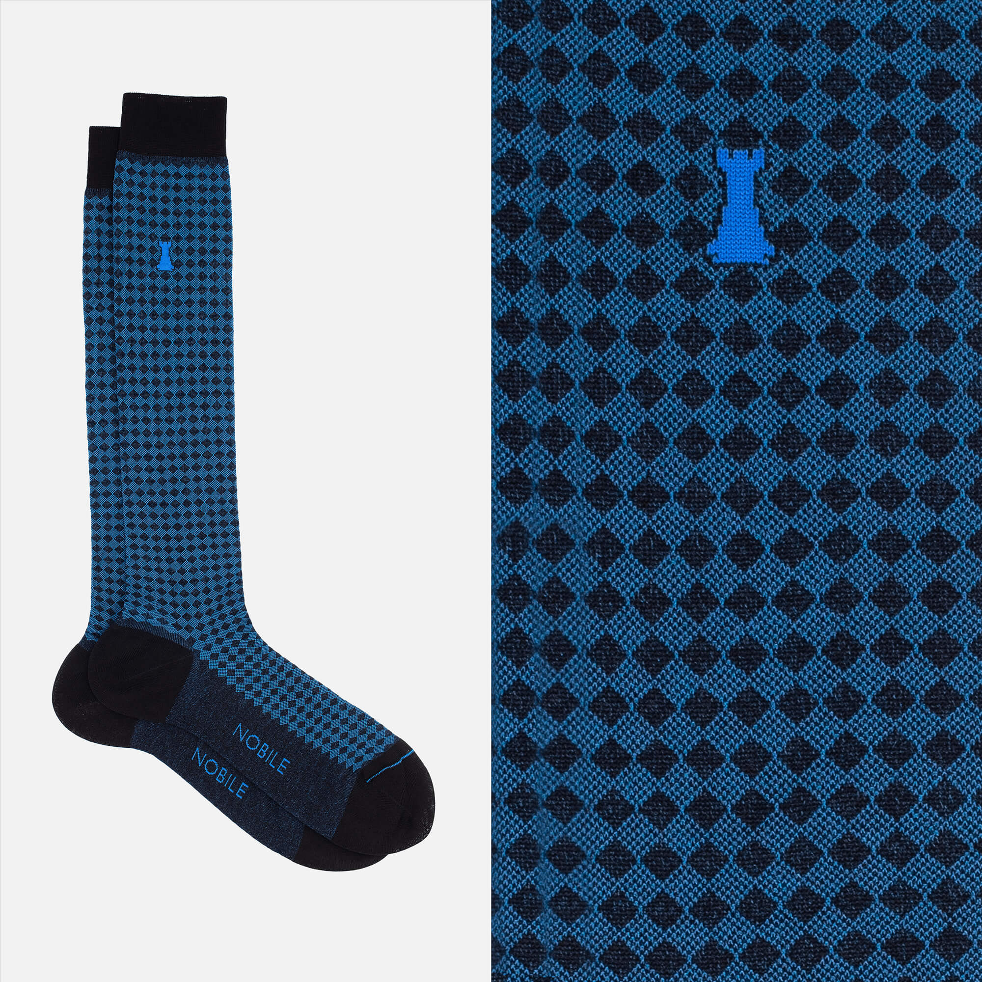 Pythagore - Chaussettes longues avec micro-diamants