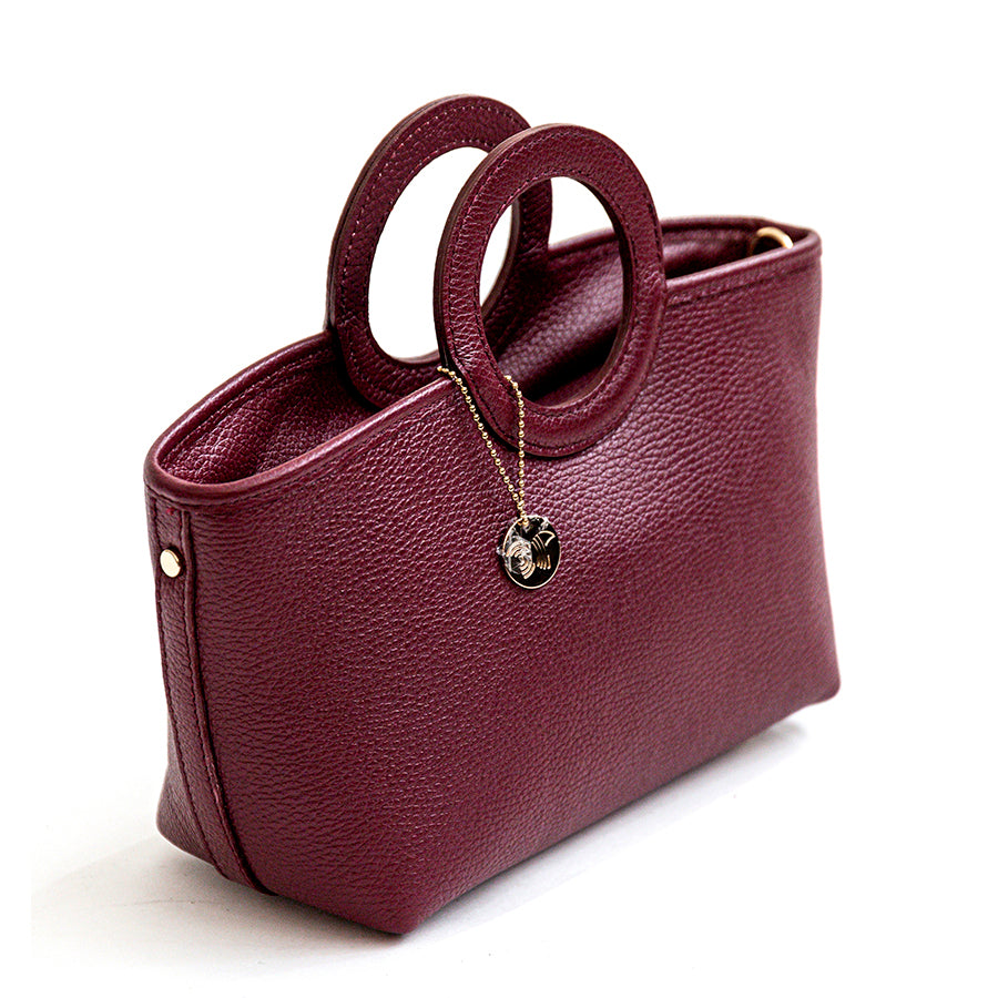 NALA - Bauletto in pelle vinaccia