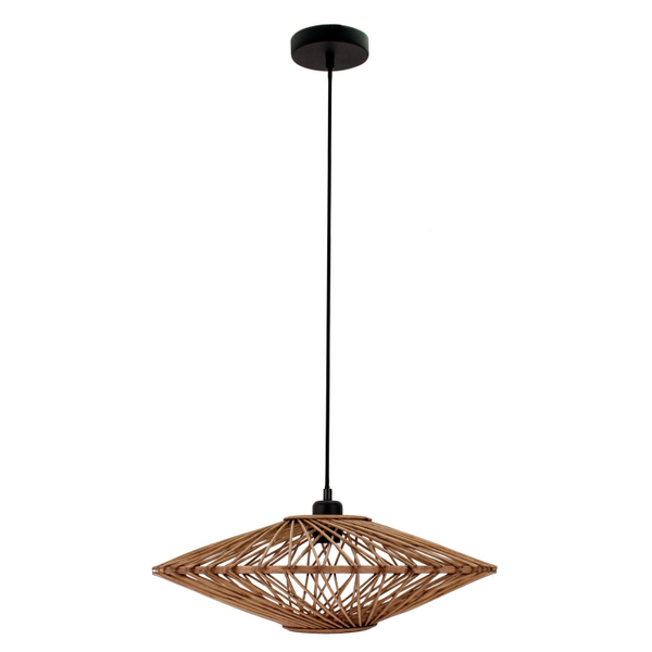 Een gedetailleerde blik op de bruine Nature Capello hanglamp. Dit moderne ontwerp voegt warmte en stijl toe aan uw ruimte.