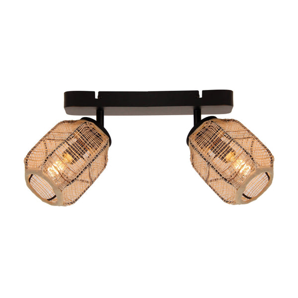 Natuurlijke charme in bruin hanteert deze plafondlamp. Perfect voor een warme, landelijke sfeer in je interieur.