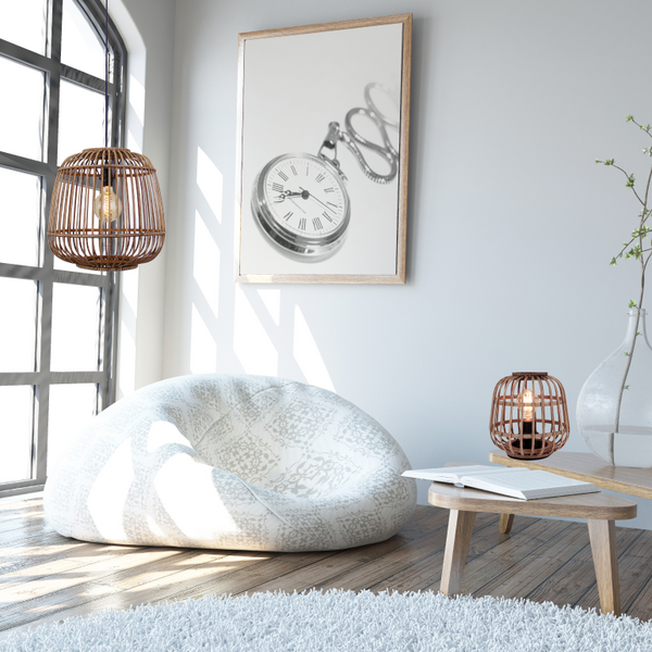 De Nature Trapeze hanglamp in naturel brengt een warme, landelijke sfeer in je interieur. Perfect voor boven de eettafel.