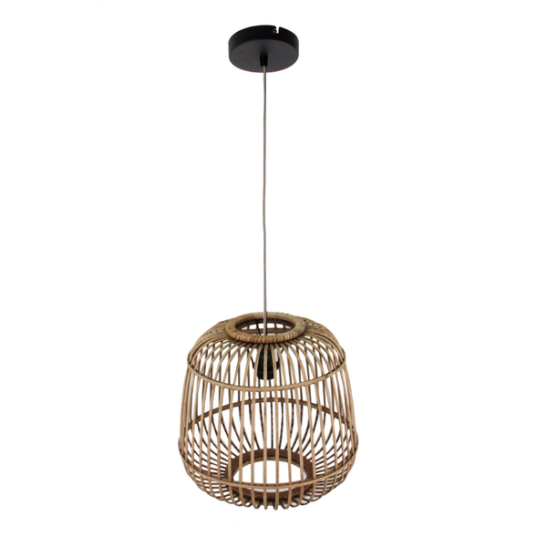 De natuur geïnspireerde hanglamp in bruin voegt warmte toe aan je landelijk interieur. Perfect voor sfeervolle avonden.