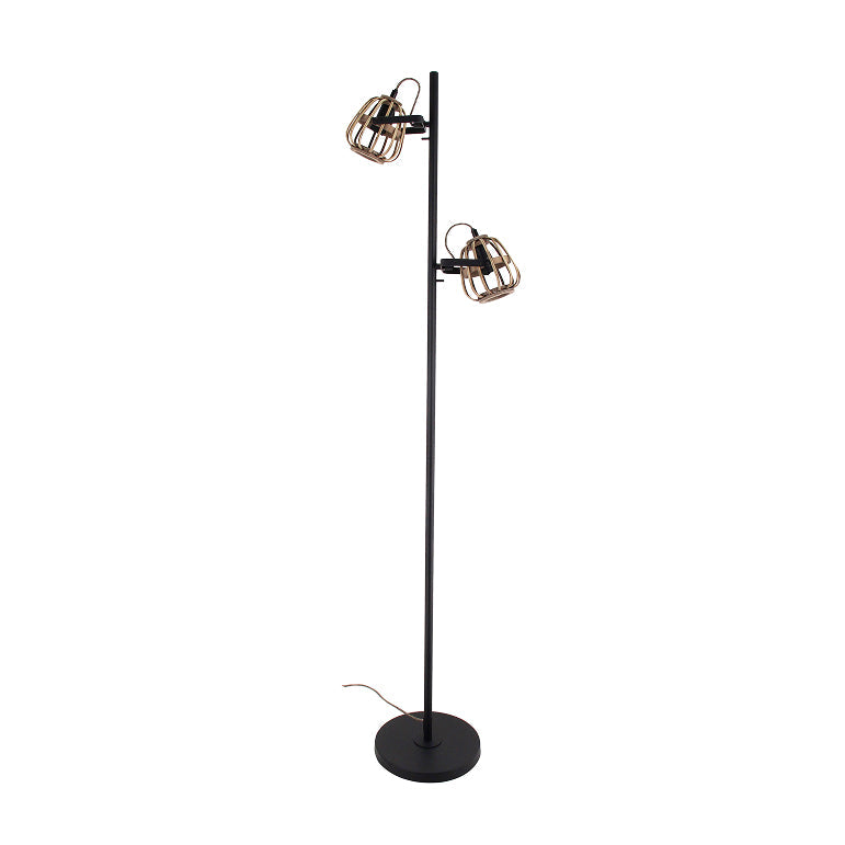 De bruine Nature Trapeze vloerlamp brengt warmte in landelijke interieurs. Perfect voor een knusse hoek in huis.