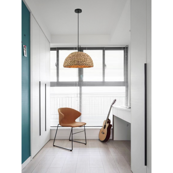 Gedetailleerde close-up van de bohemian bruine hanglamp Nature Treccia.