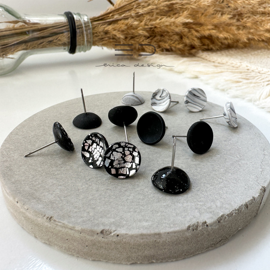 noName | stud earrings set black