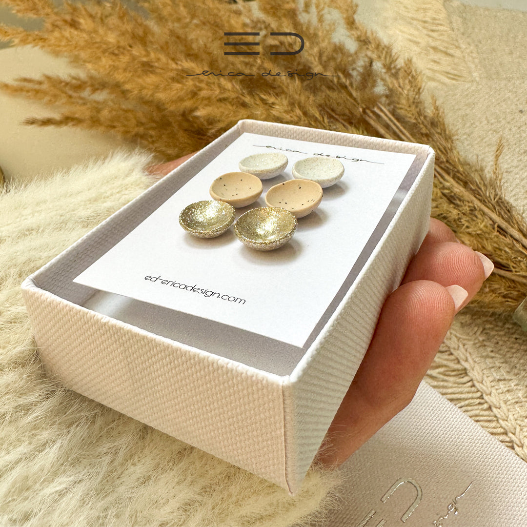 noName | stud earrings set champagne