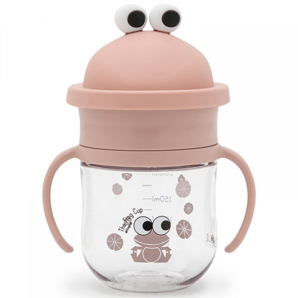 Noui Noui 360° Lonček za učenje pitja Frog Cup® 250ml, Rose - PUFFI