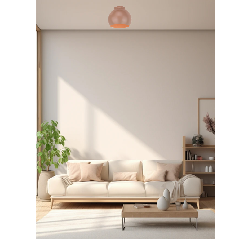 De taupe Occhio plafondlamp voegt een moderne touch toe aan je interieur.