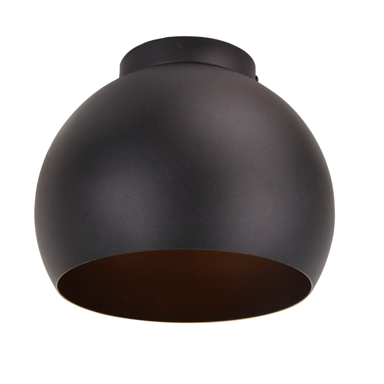 Detail van de zwarte Occhio plafondlamp met een moderne uitstraling. Perfect voor een eigentijdse touch in elke ruimte.