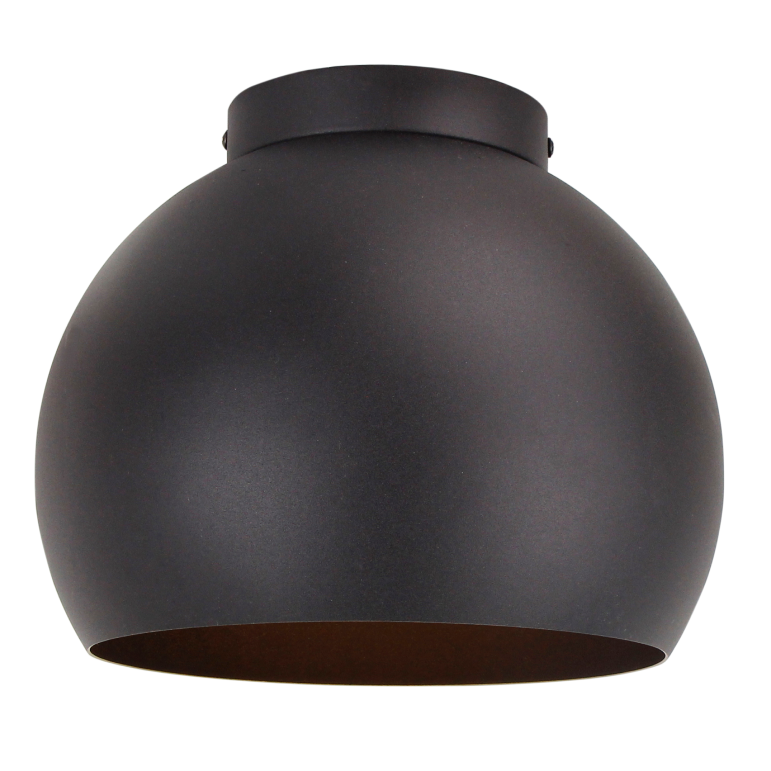 Detailfoto van de zwarte Occhio plafondlamp met een modern design. Deze lamp voegt een elegante touch toe aan uw interieur.