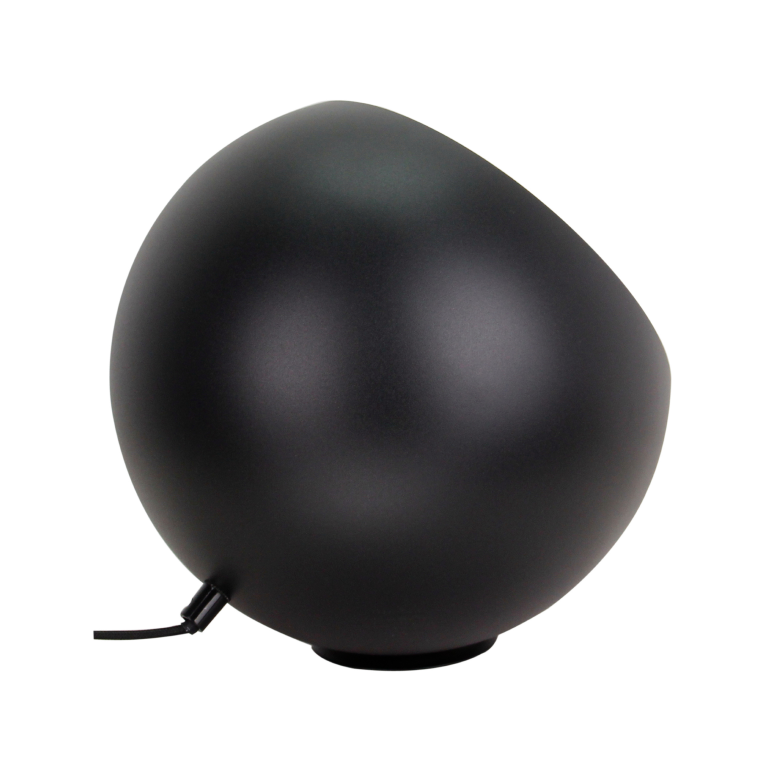 Een gedetailleerde kijk op de zwarte Occhio tafellamp. Modern design dat een elegante sfeer in jouw interieur creëert.