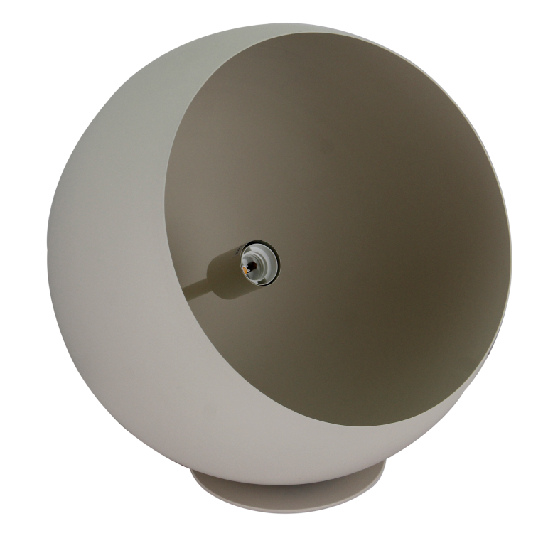 Detail van de moderne Crème Occhio vloerlamp met een strakke afwerking.