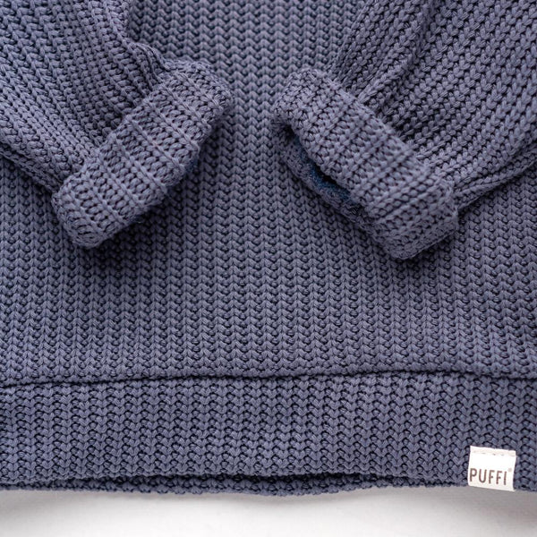 Odrasla Oversized Jopa - Cable Knit Jeans - PUFFI