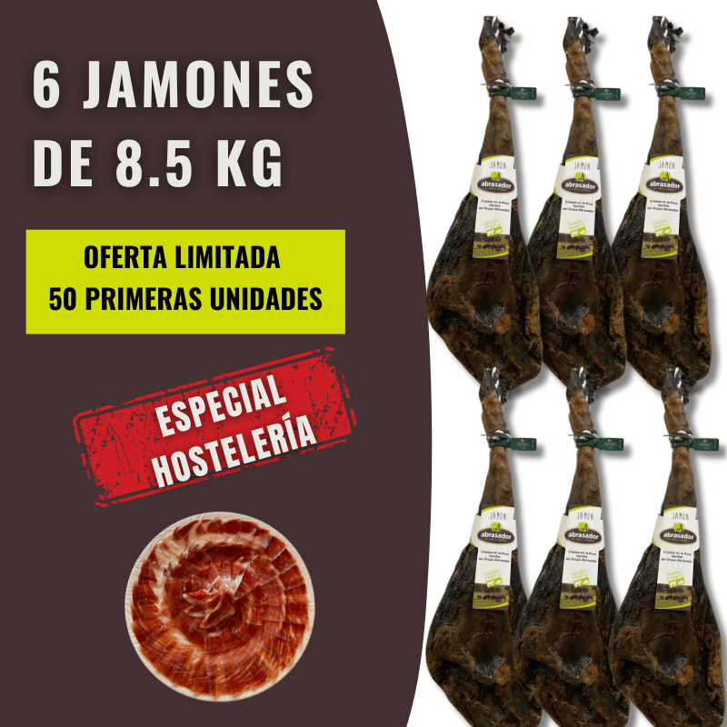 6 ABRASADOR HAM AT €158.95/UNIT, €17/KG