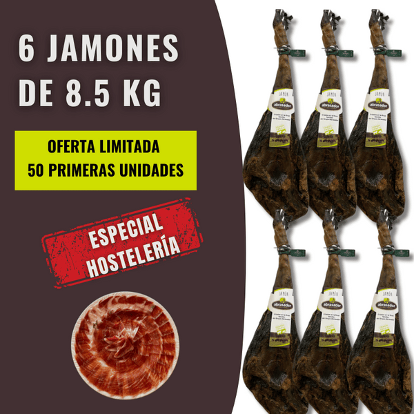 6 JAMÓN ABRASADOR A €158.95/UNIDAD, €17/KG