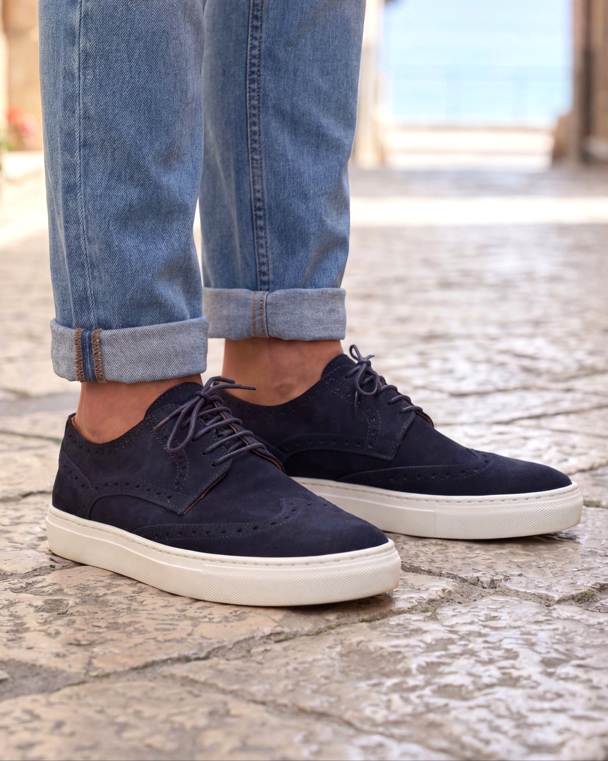 CAPRI - Navy Suede