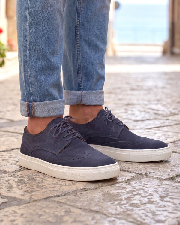 CAPRI - Navy Suede