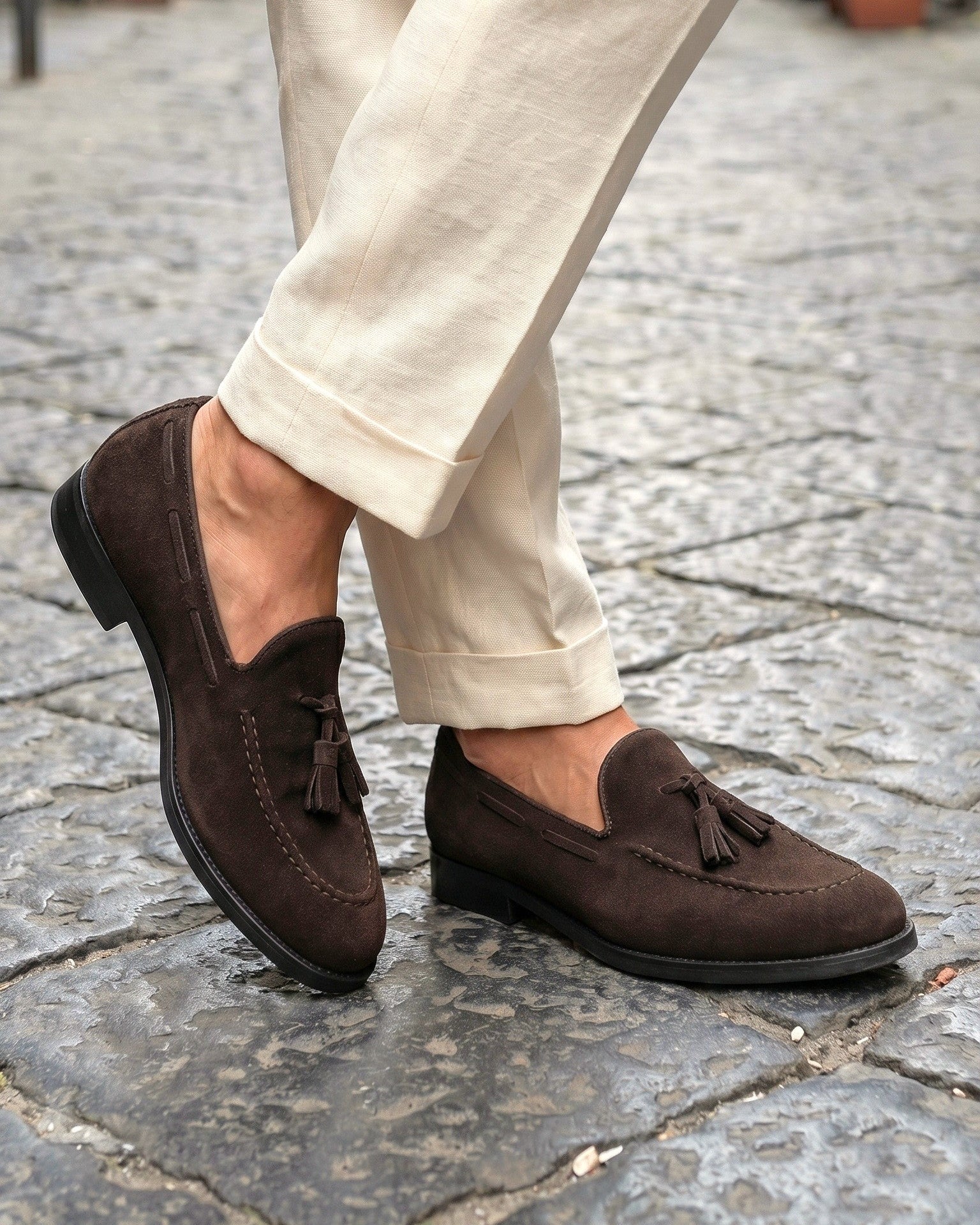 SAVELLETRI - Brown Suede