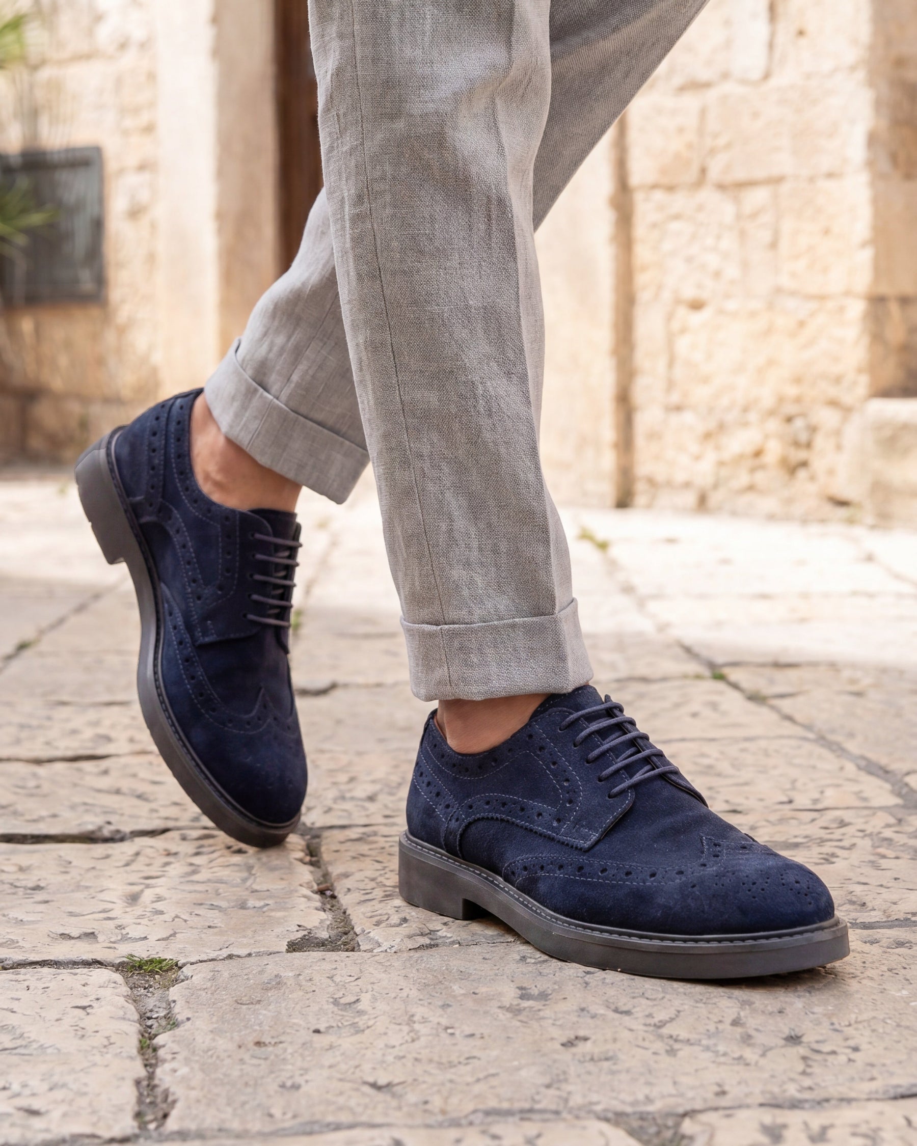 SPOLETO - Navy Suede