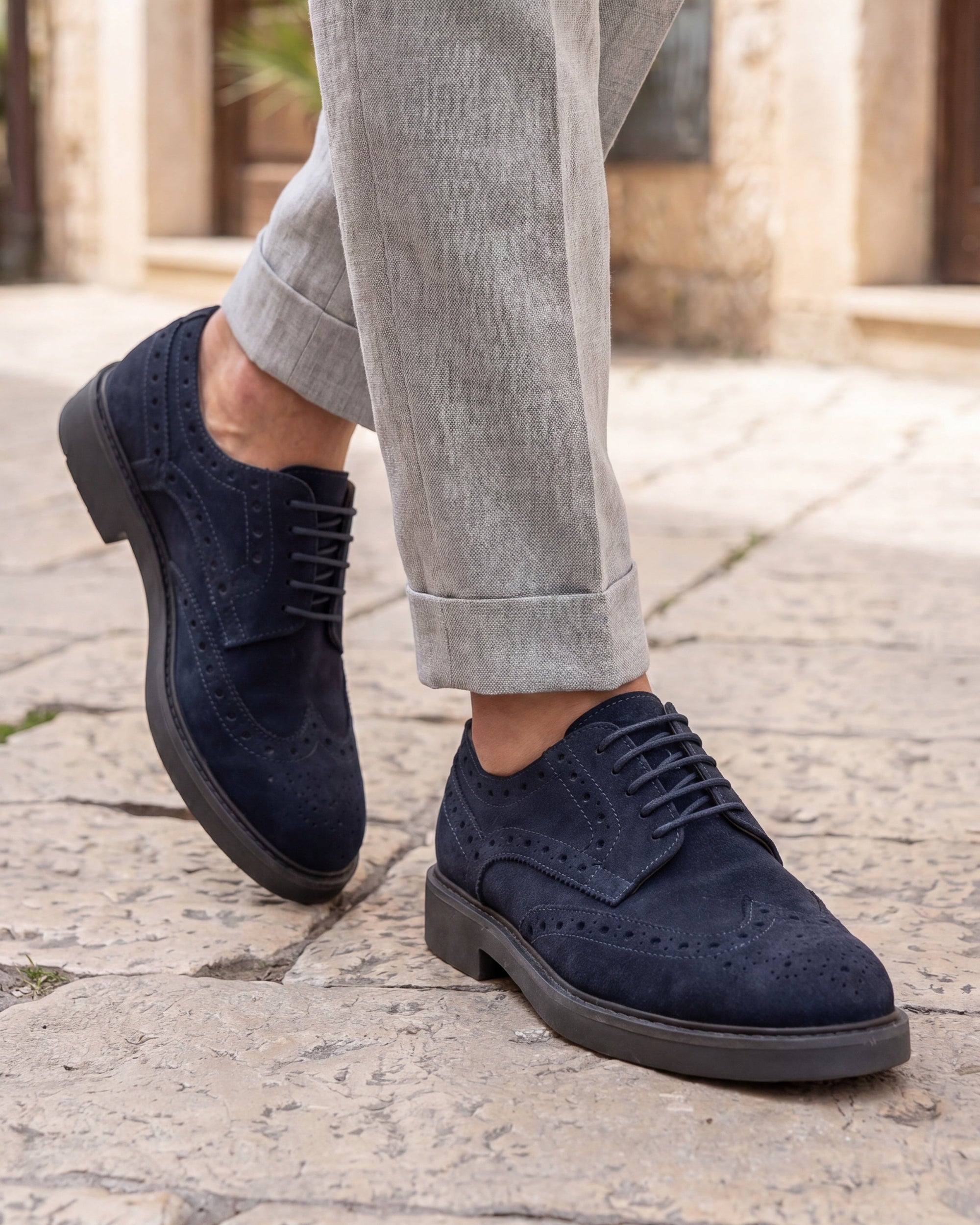 SPOLETO - Navy Suede