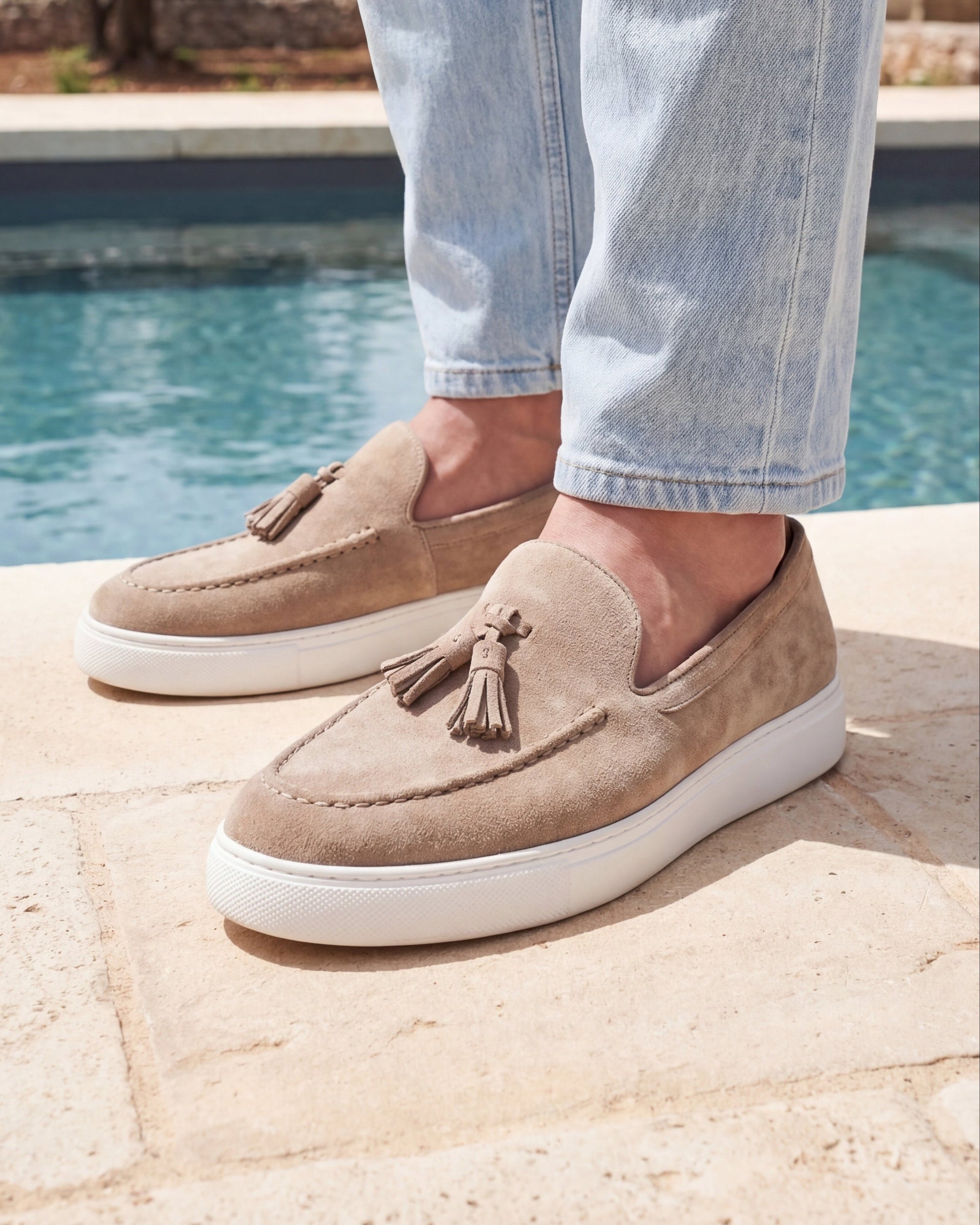 PORTO ROTONDO - Taupe Suede
