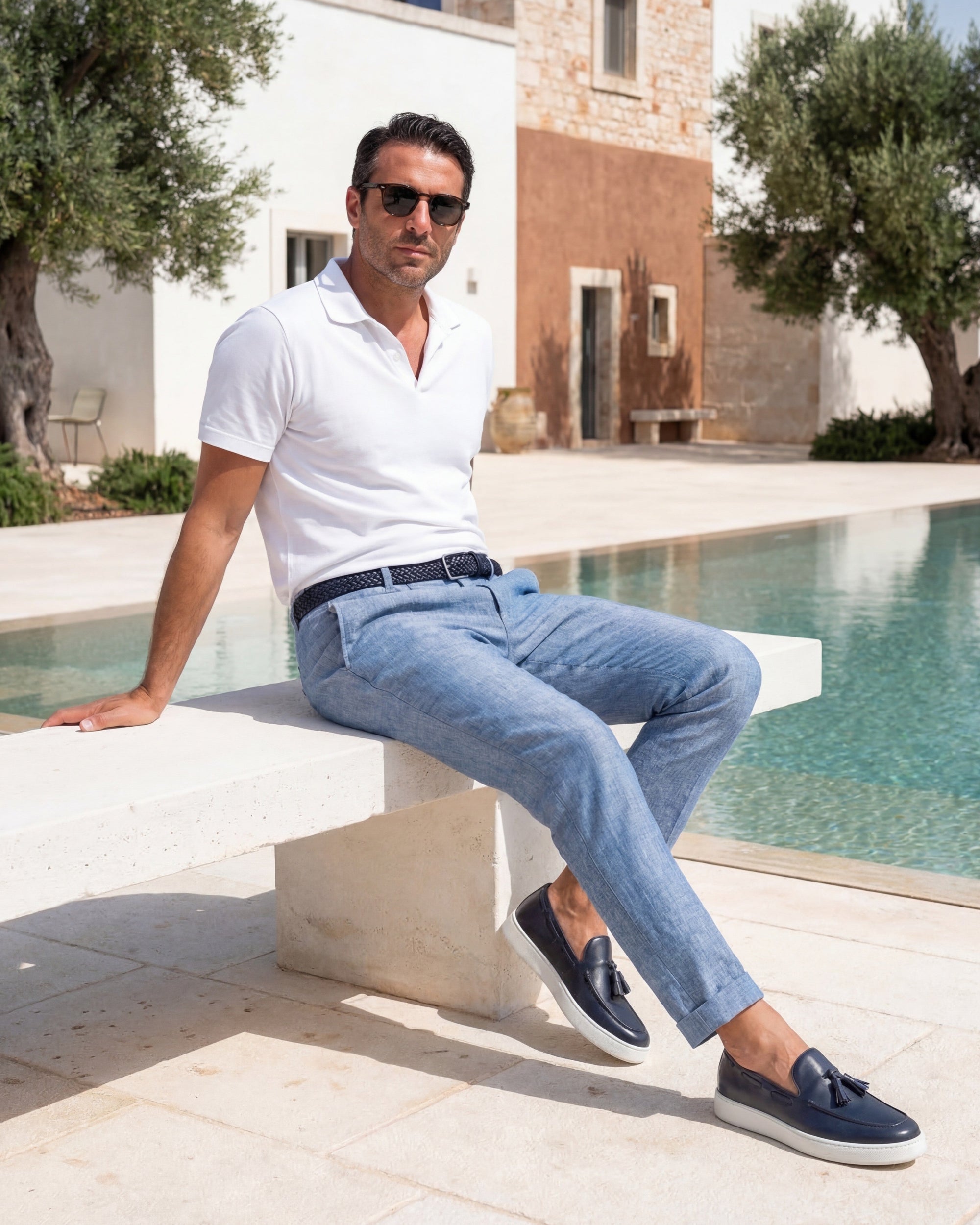 PORTO ROTONDO - Navy Leather