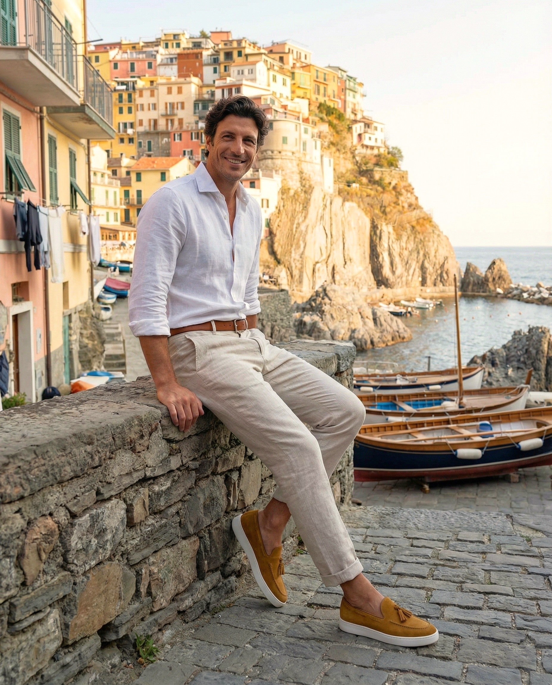 PORTO ROTONDO - Rust Suede