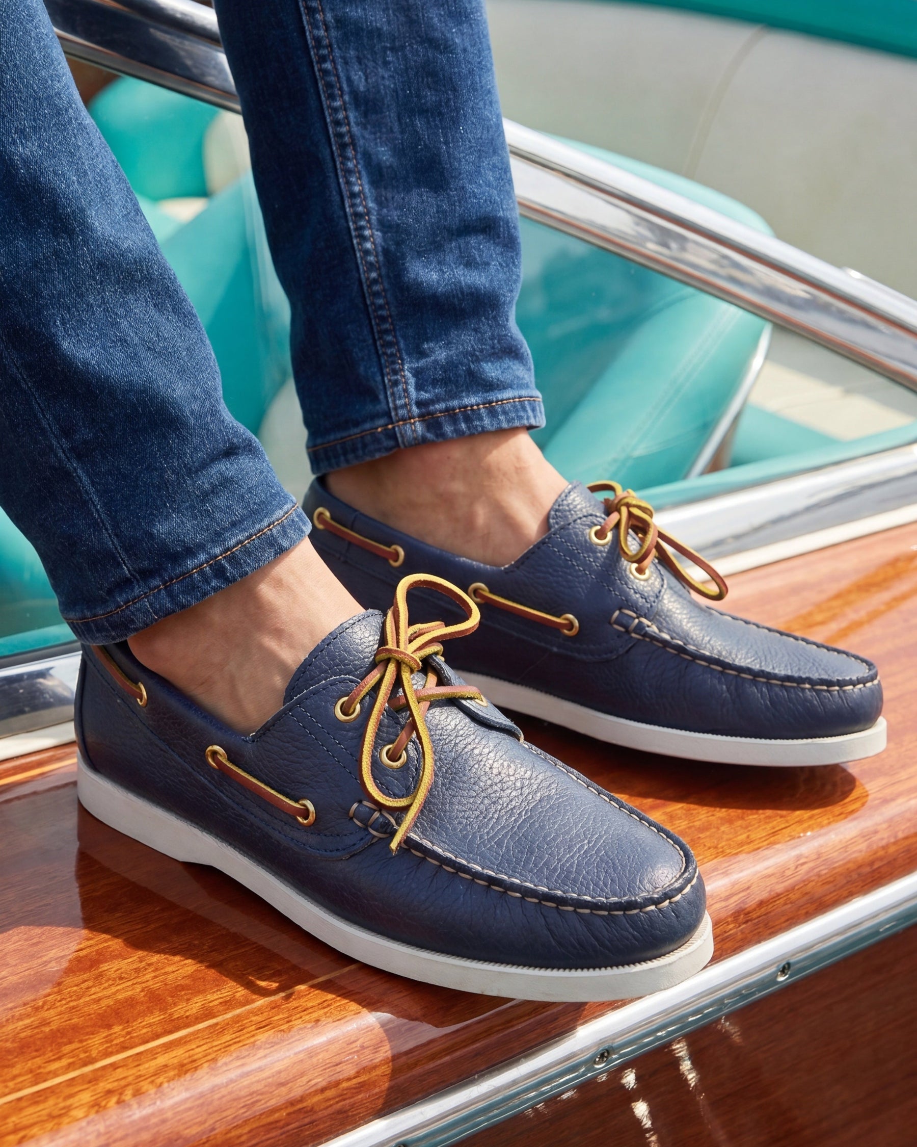 POSITANO - Navy Leather
