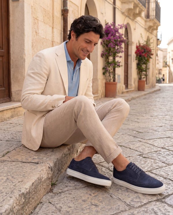 CAPRI - Navy Suede