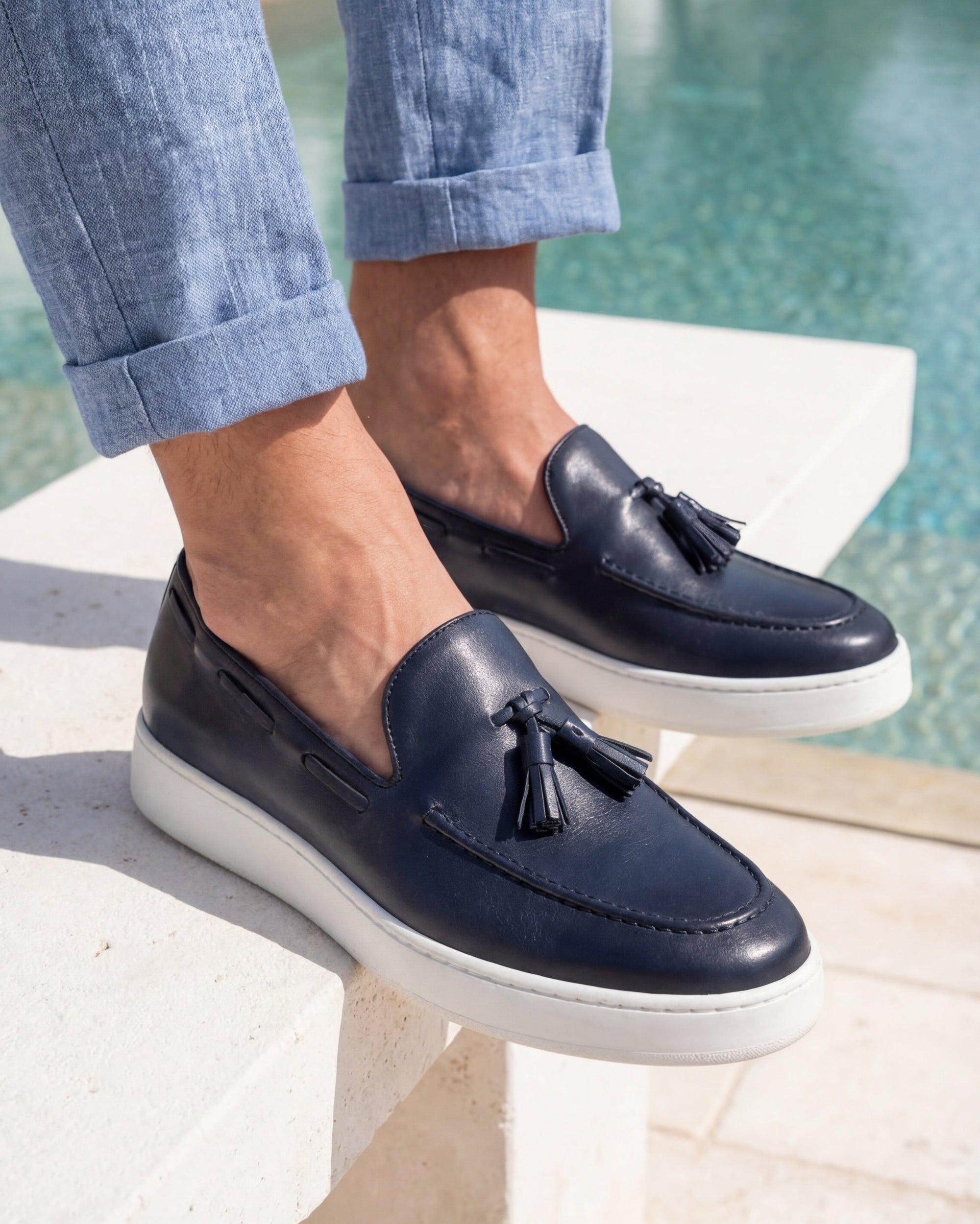 PORTO ROTONDO - Navy Leather