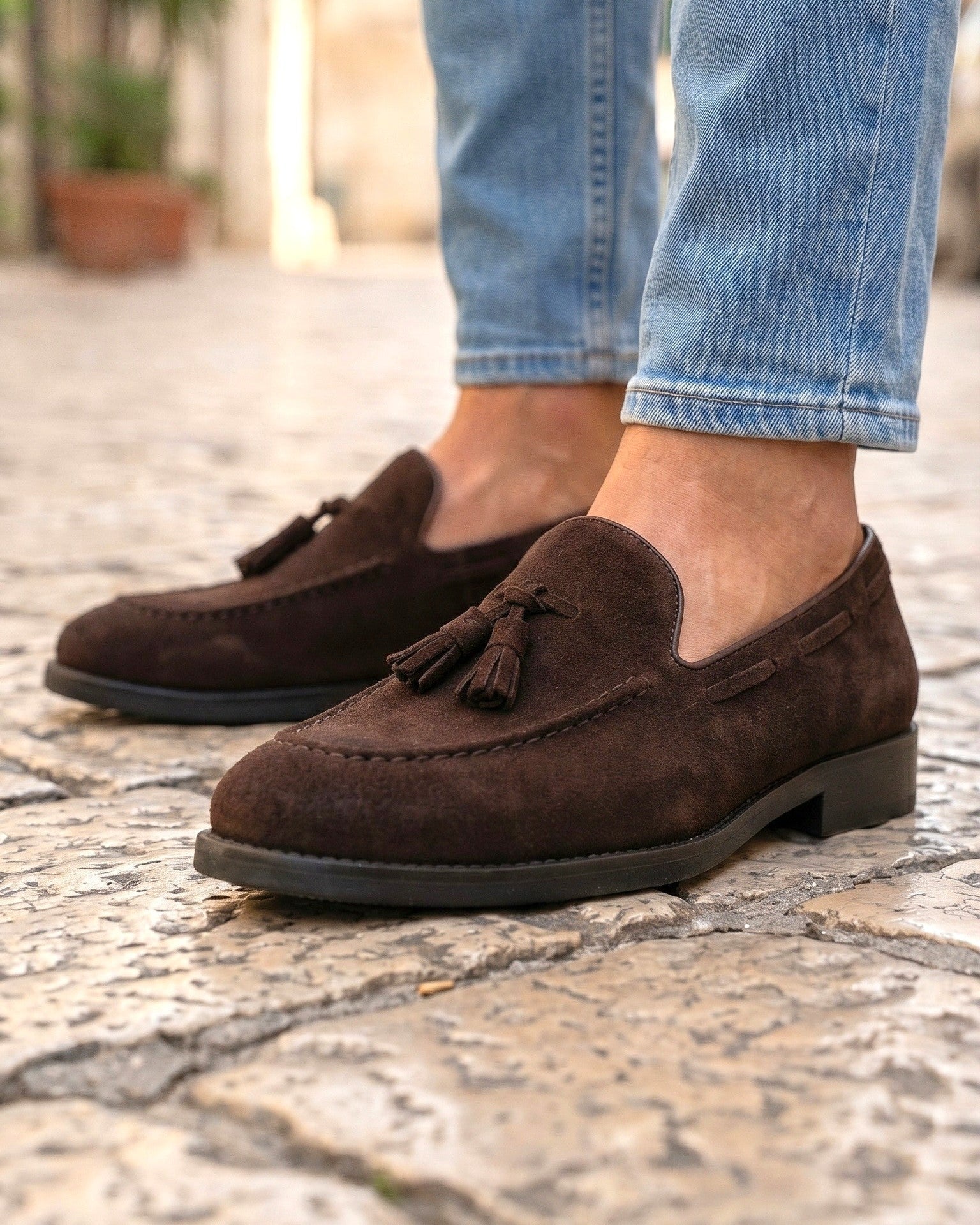 SAVELLETRI - Brown Suede