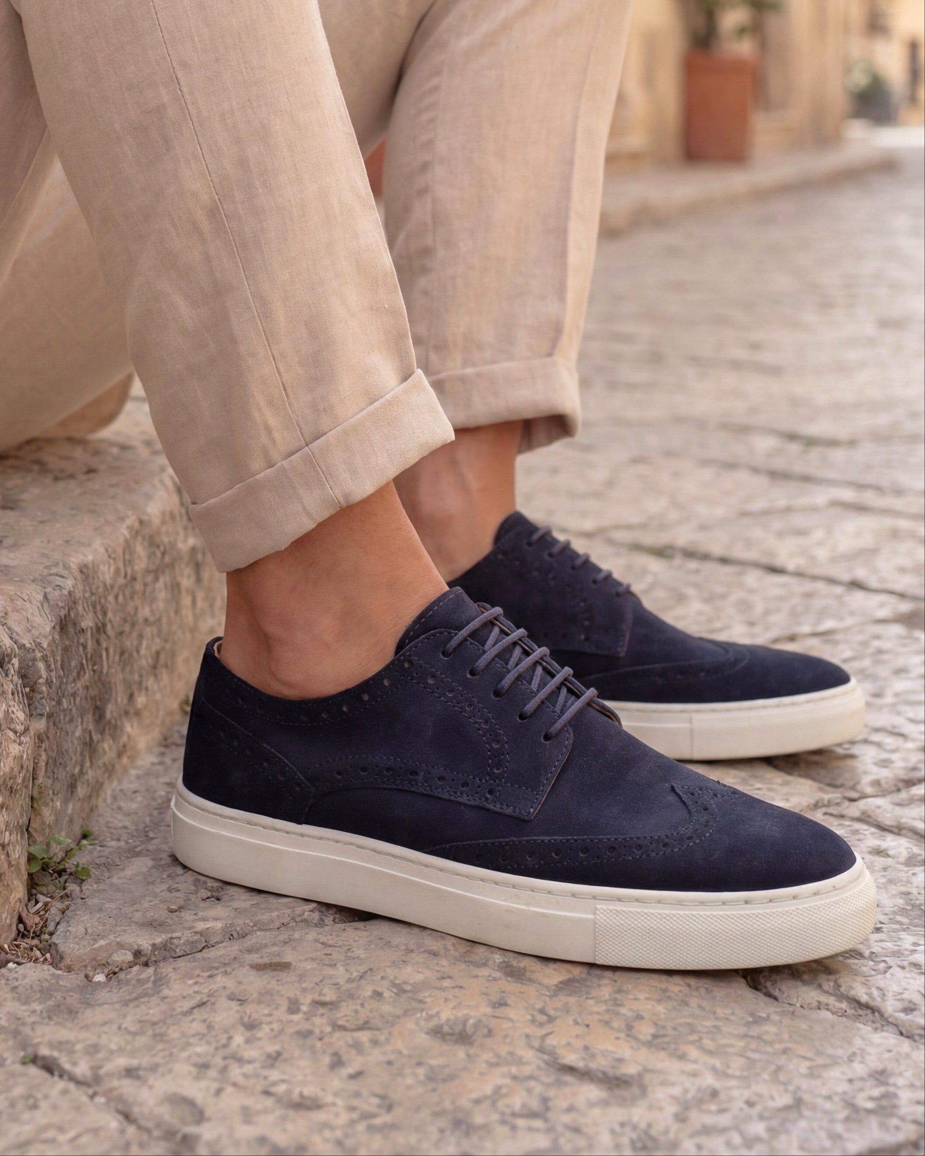 CAPRI - Navy Suede