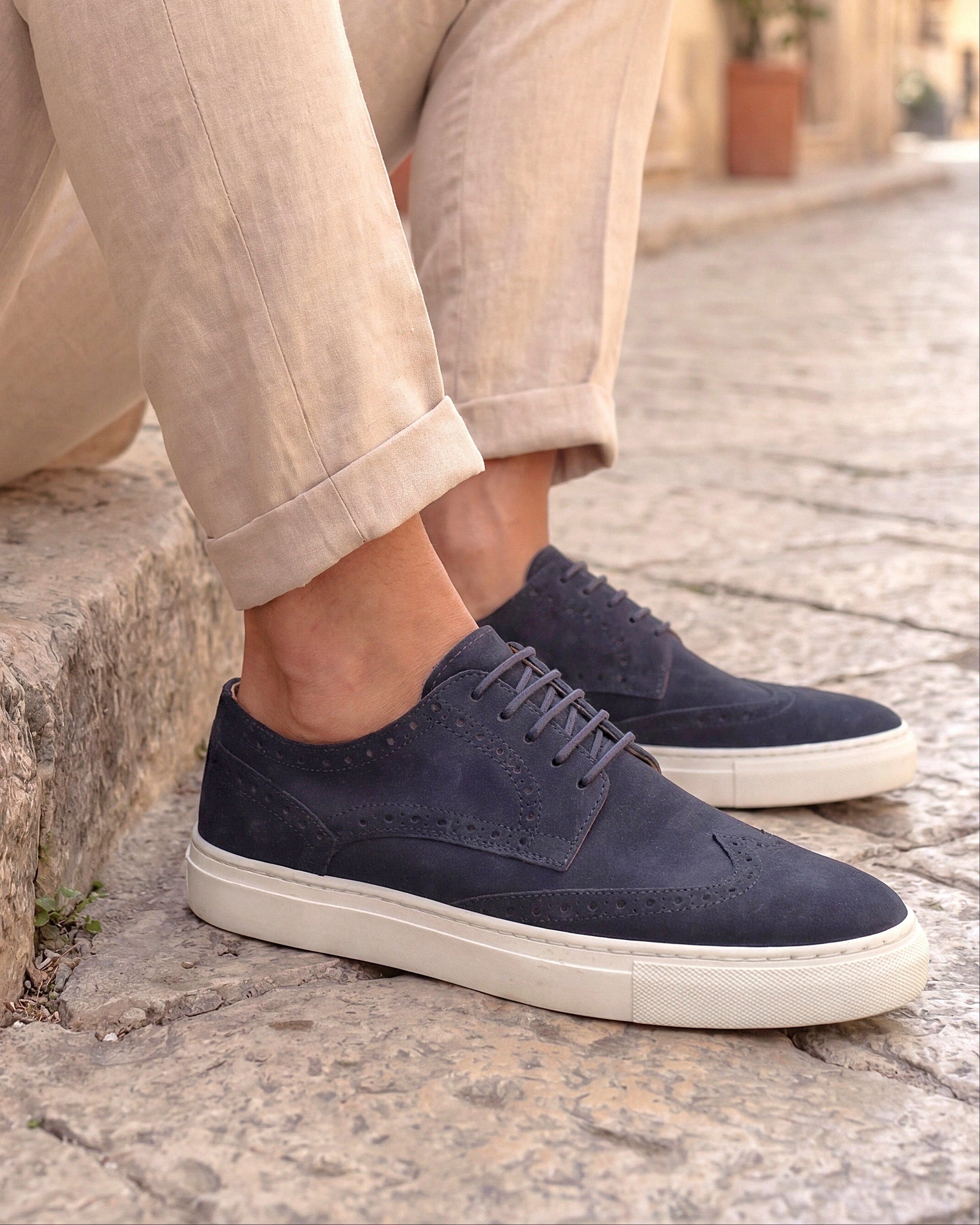 CAPRI - Navy Suede