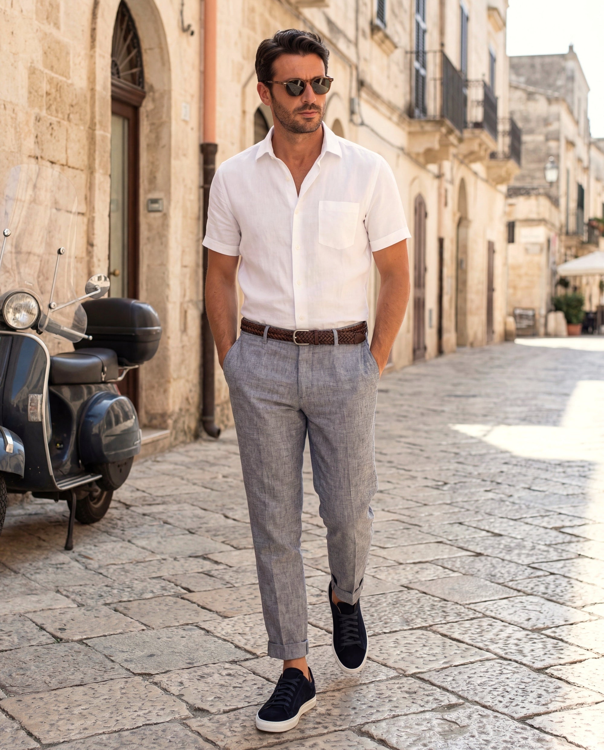OSTUNI - Navy Suede