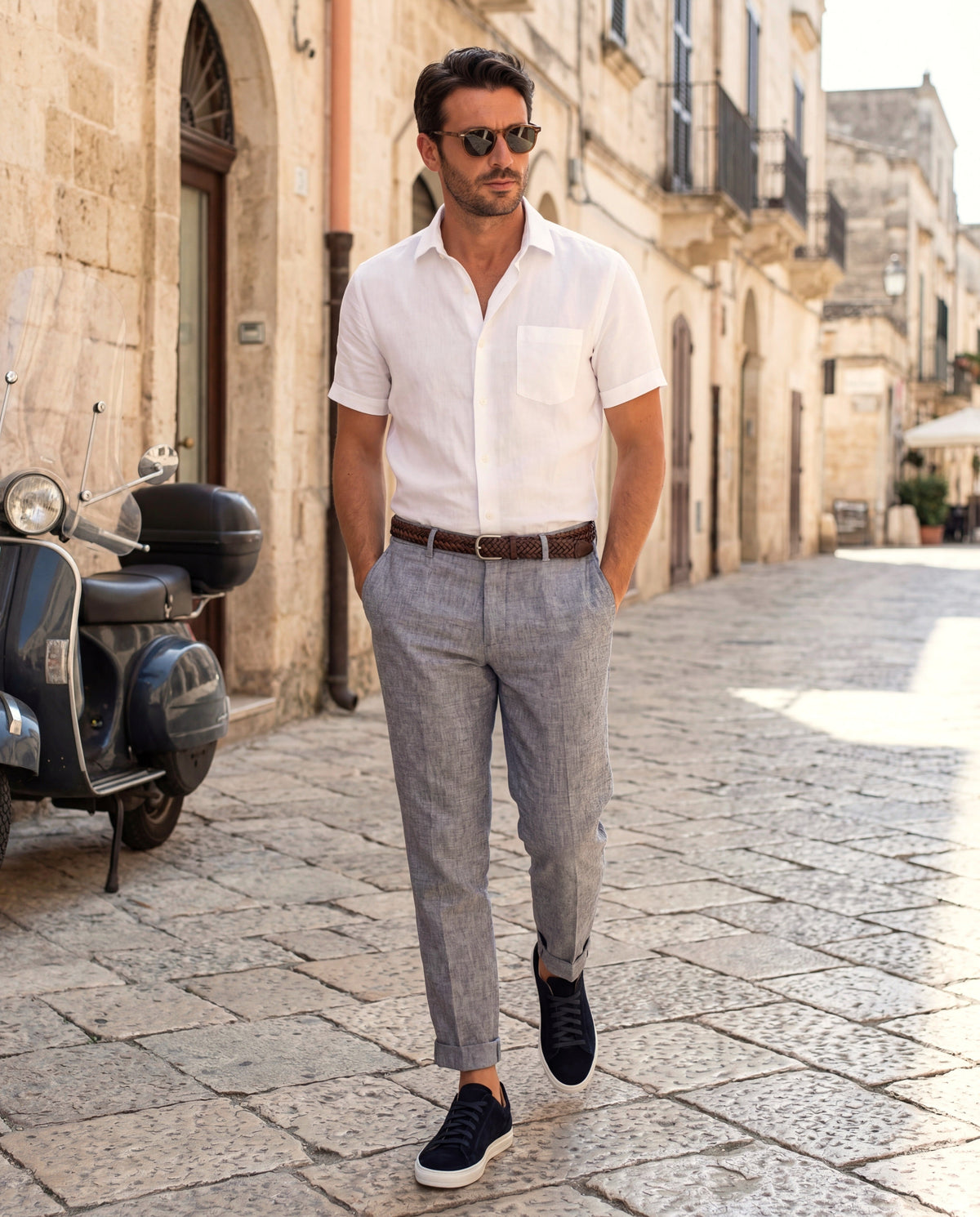 OSTUNI - Navy Suede
