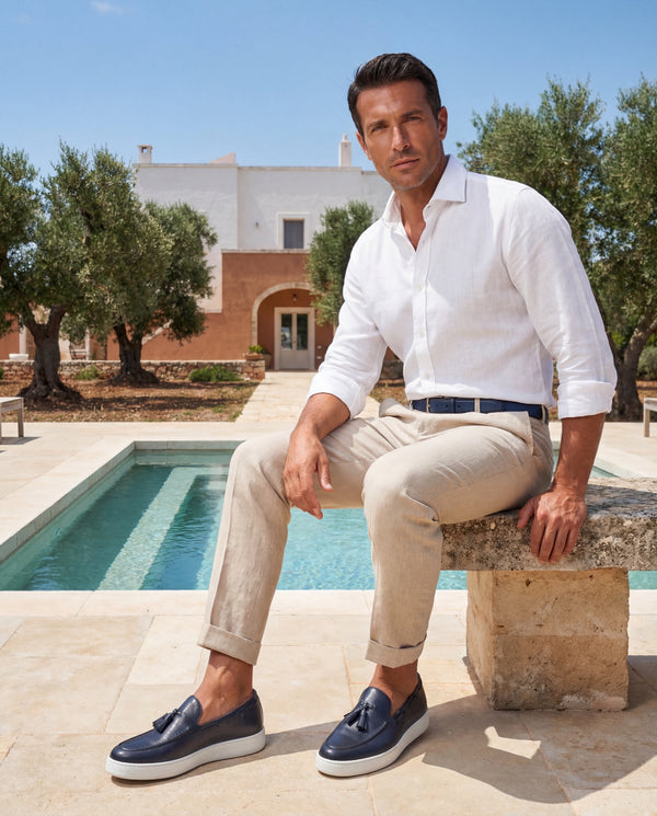 PORTO ROTONDO - Navy Leather
