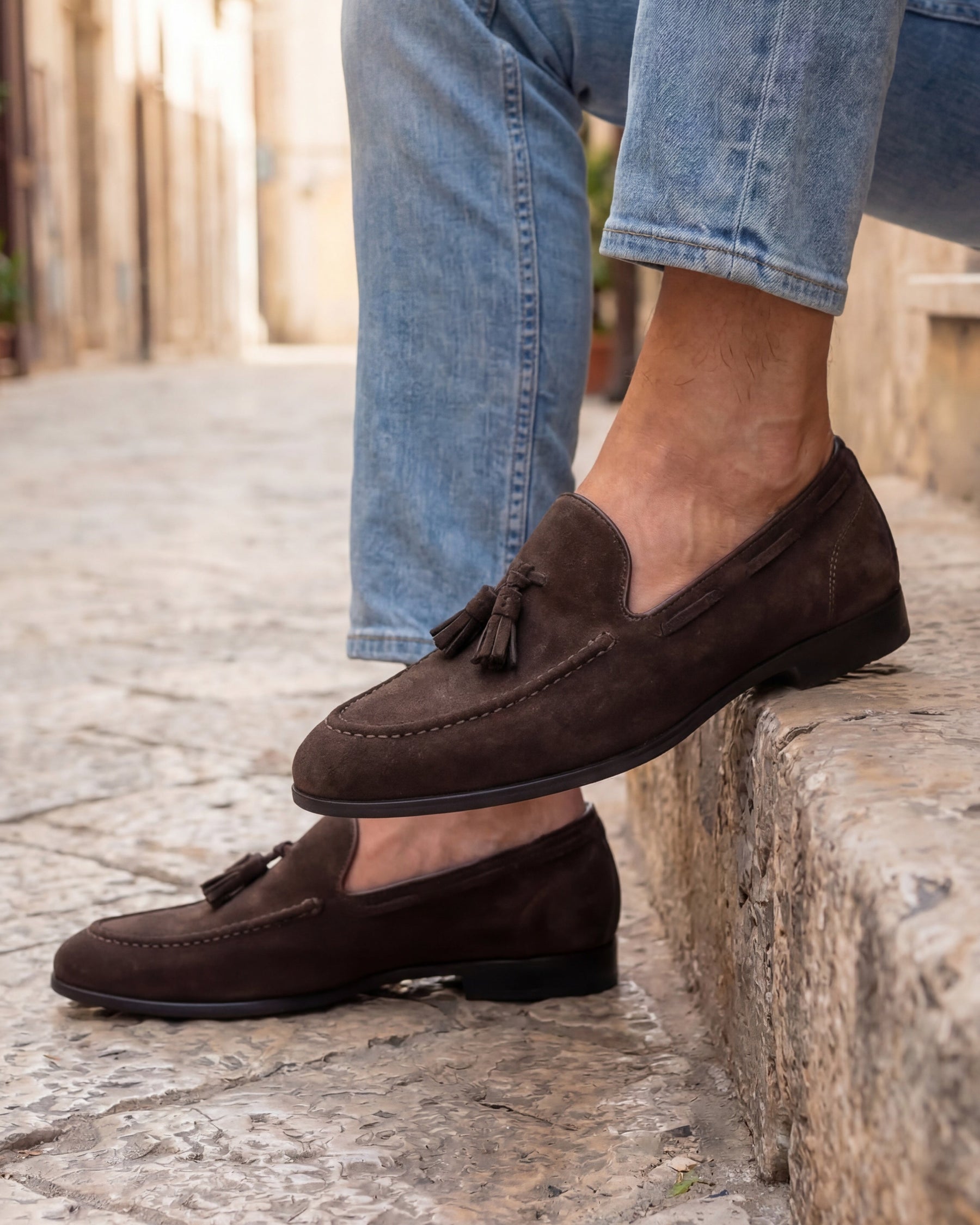 VULCANO - Brown Suede
