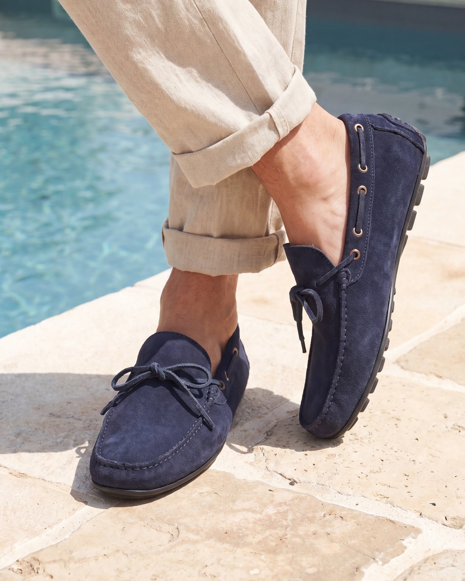 Monza - Navy Suede