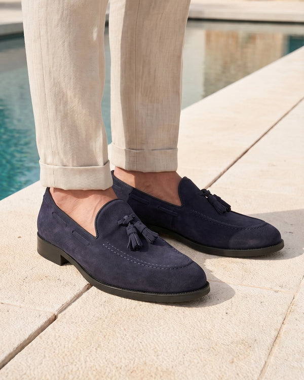 SAVELLETRI - Navy Suede