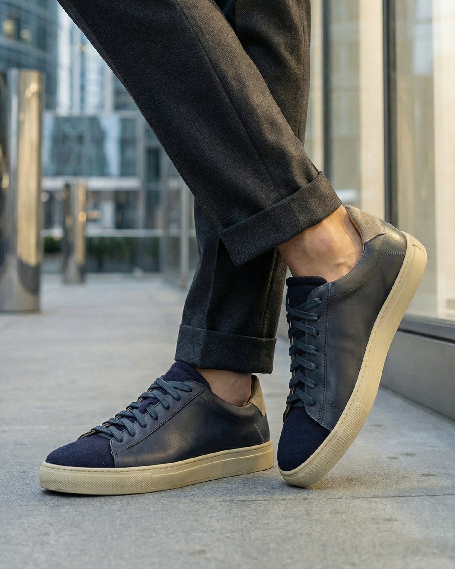 GALLIPOLI - Navy Leather