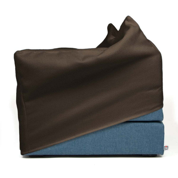 TOUF BLUE, Pouf Letto Base Blu e Copri Pouf 70x63