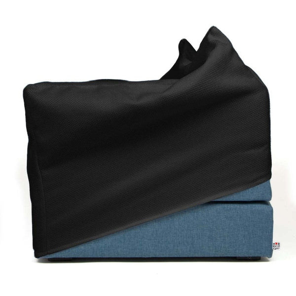 TOUF BLUE, Pouf Letto Base Blu e Copri Pouf 70x63