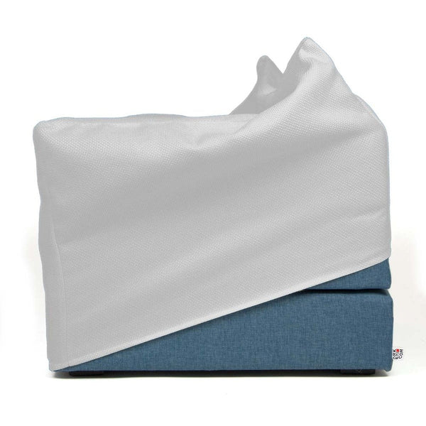TOUF BLUE, Pouf Letto Base Blu e Copri Pouf 70x63