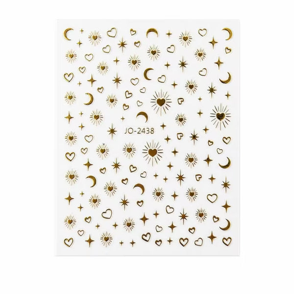 Nail Stickers – Golden Sun and Stars