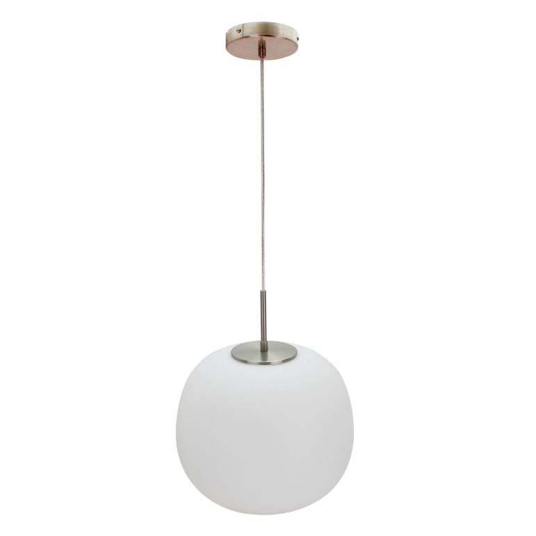 Detailfoto van de Opalino hanglamp in wit en transparant. Deze lamp voegt een moderne touch toe aan jouw interieur.