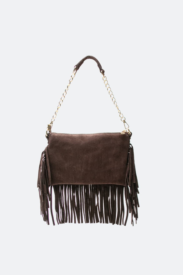 Opéra Suede Fringe Dark Brown